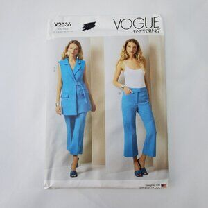 Vogue Patterns V2036 Vest & Pants Sewing Pattern Size16-24  Womens Uncut